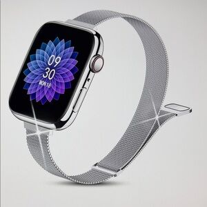 Silver Mesh Strap Women's Smartwatch